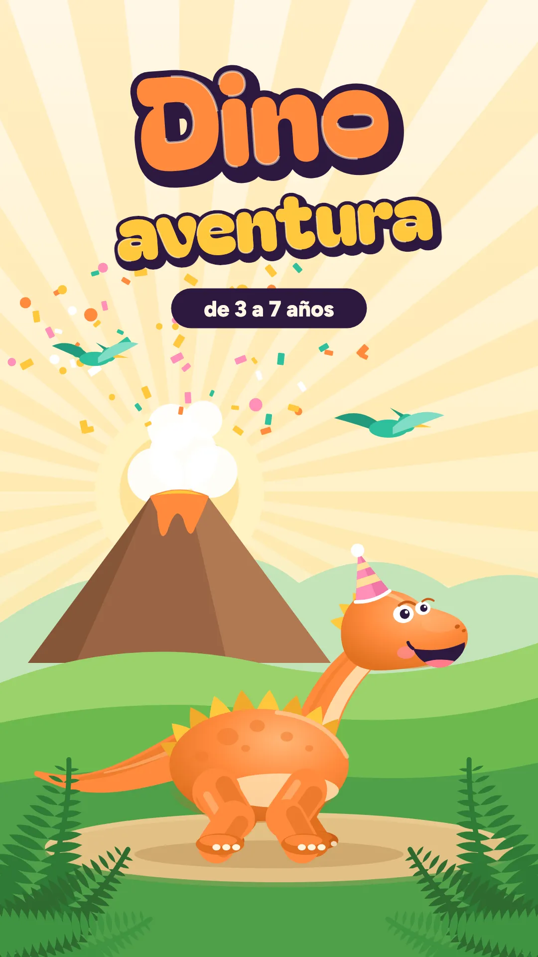 Dino aventura, Dinosaurios, 3–7 años