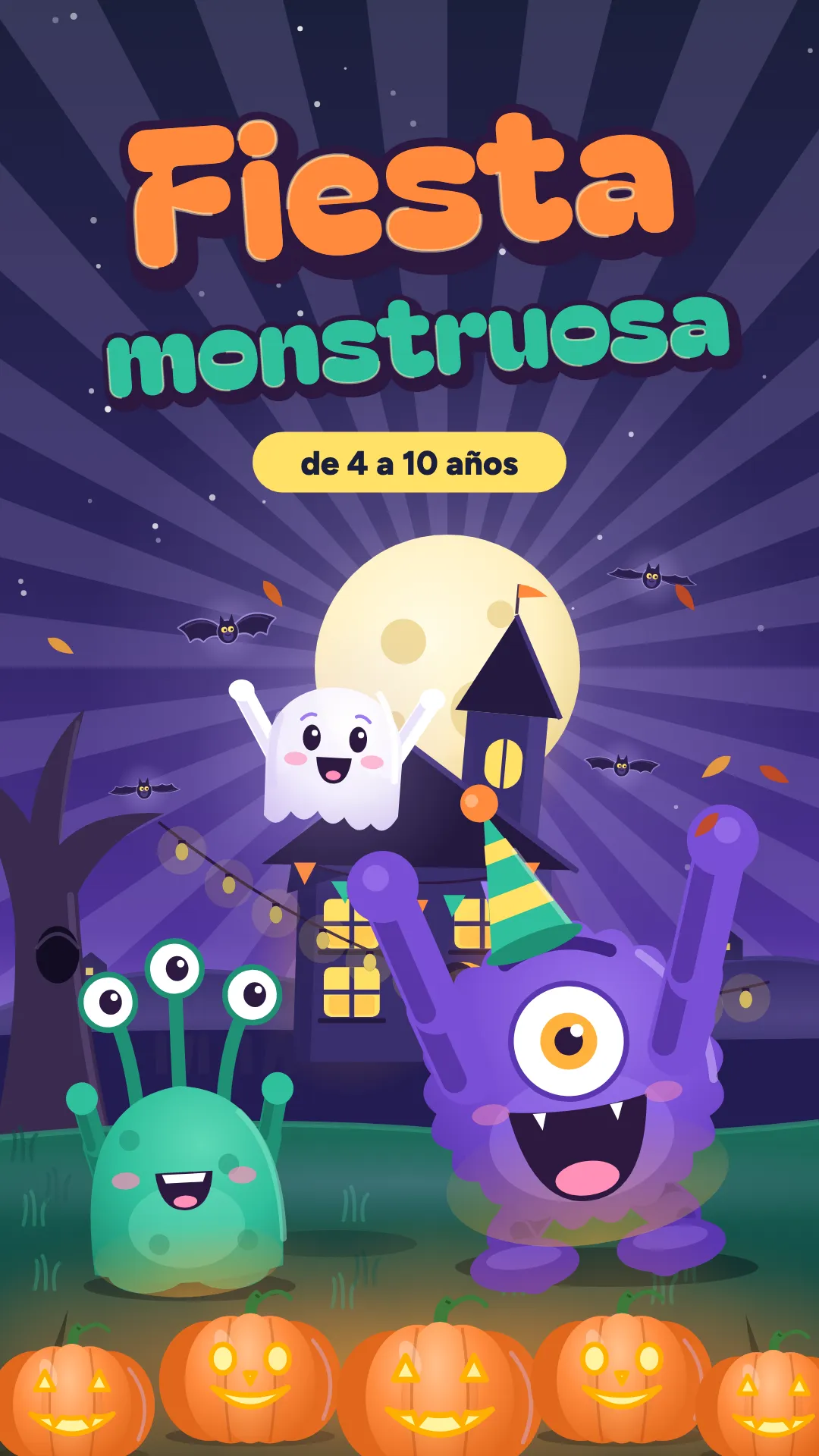 Fiesta monstruosa, Halloween amable, 4–10 años