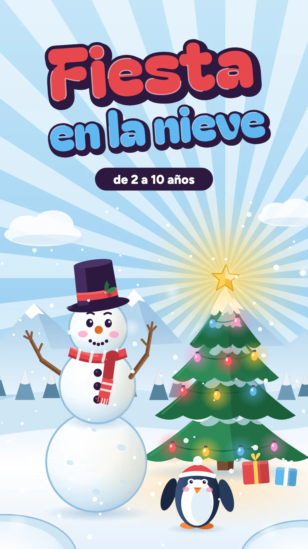 Fiesta en la nieve, Invierno, 2–10 años