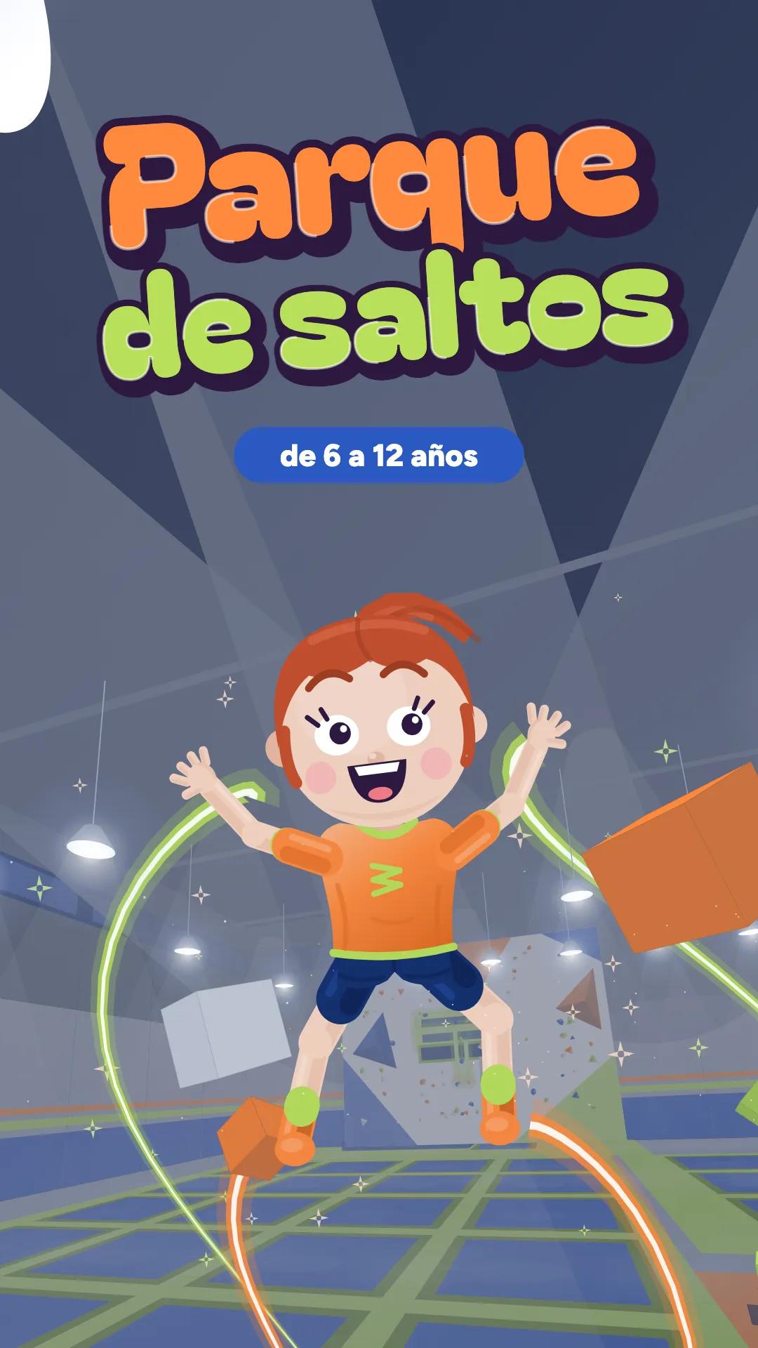 Parque de saltos, Camas elásticas, 6–12 años